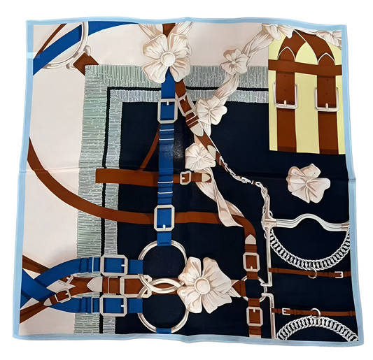 Pure-silk crêpe-de-chine double georgette scarf 100 % mulberry silk 70cm Square