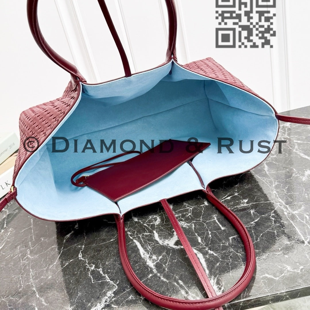 Large Pinacoteca Tote Bag #2281-1 Wine/Blue