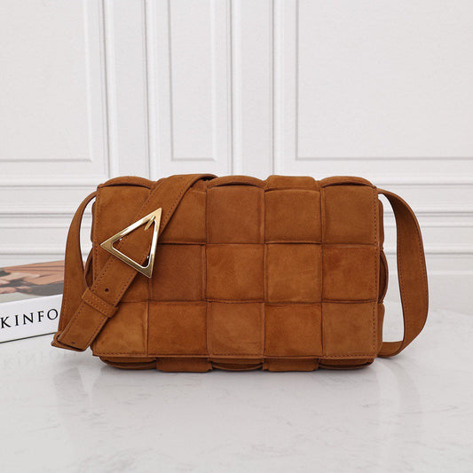 Padded Cassette Bag in Suede #6632A Caramel-Clearance