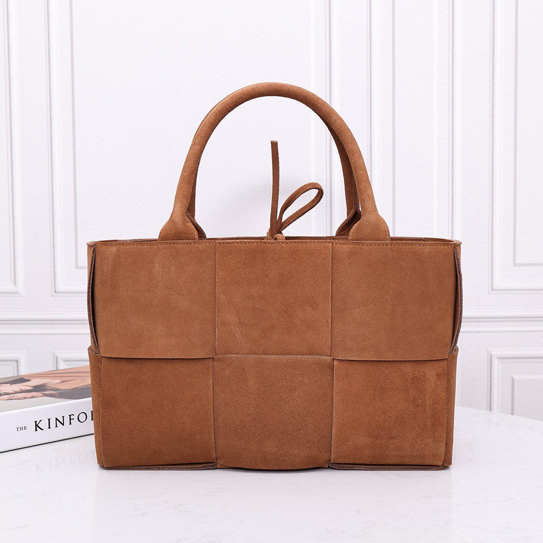 Medium Tote in Suede 36cm #2218A Caramel-Clearance