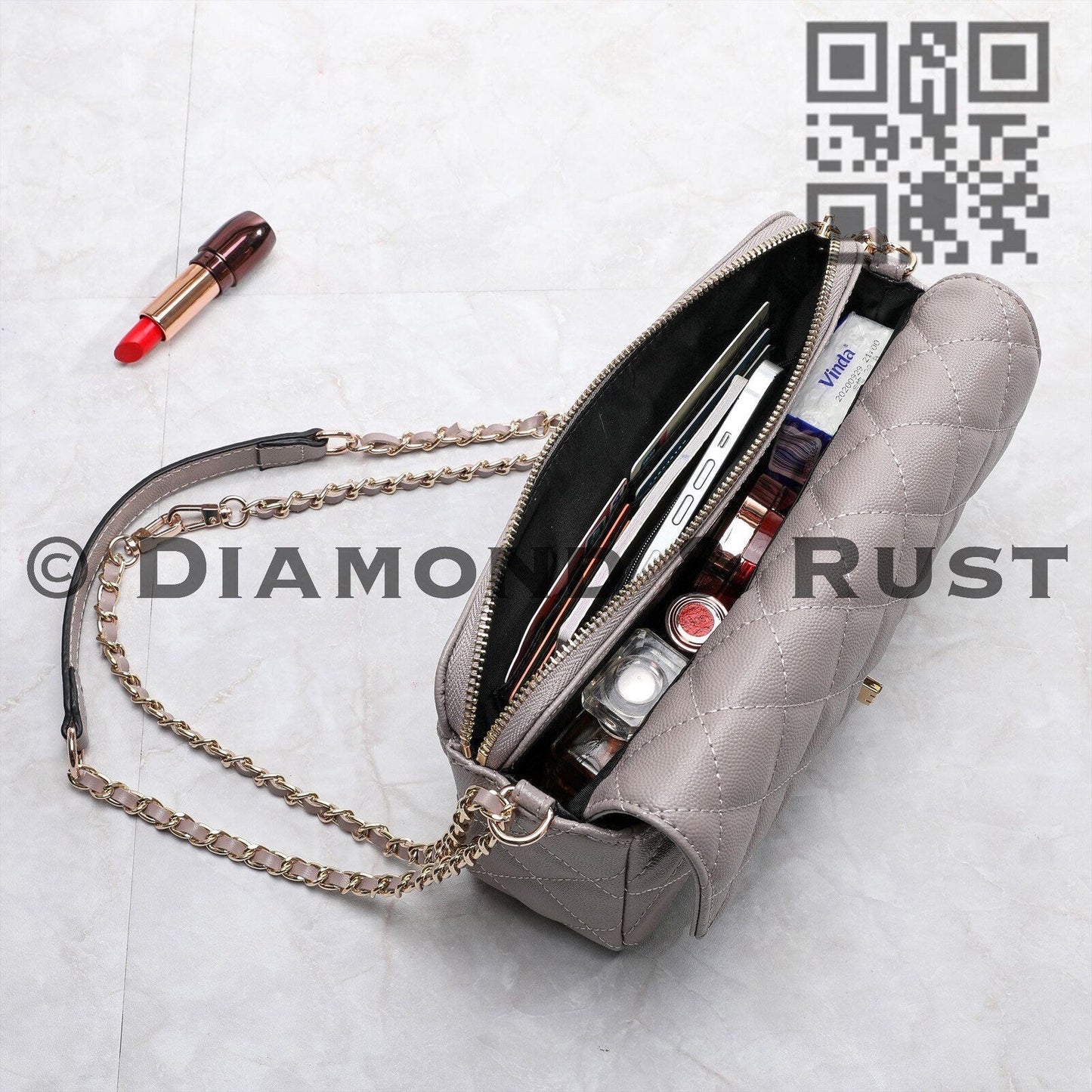 Shoulder Chain Bag 23cm #3056-Clearance