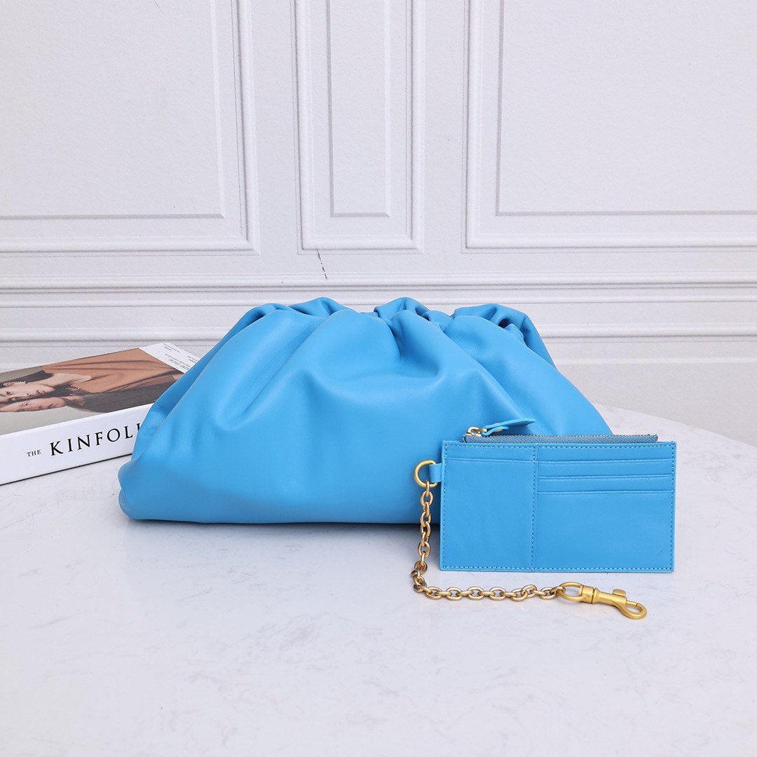 Large Pouch Clutch #9028 Pool Blue-Clearance