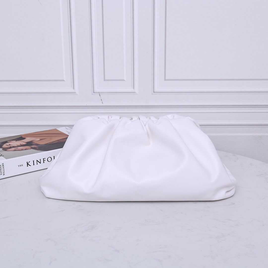 Large Pouch Clutch #9028 White-Clearance