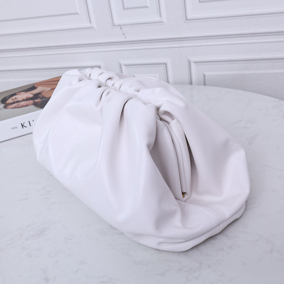 Large Pouch Clutch #9028 White-Clearance