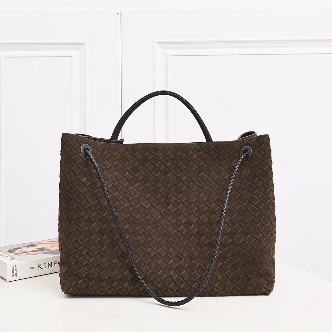 Large Andiamo Bag #2277 Suede Chocolate