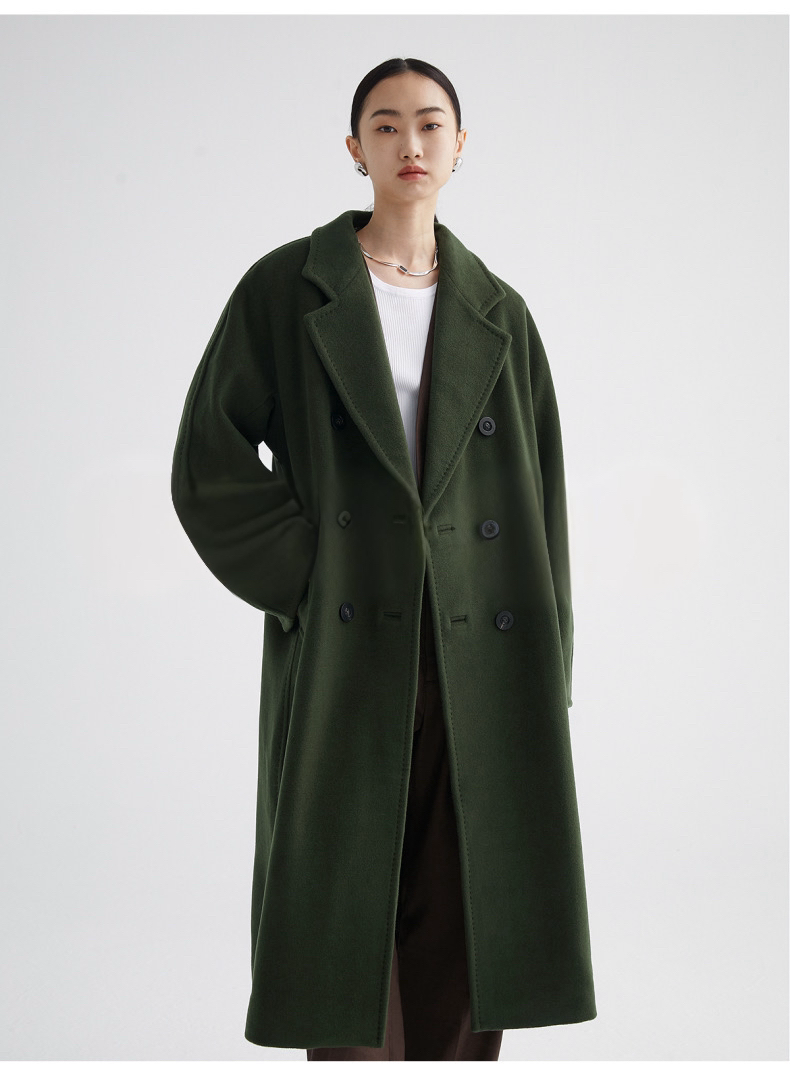 Suri Wool Long Coat #101801 Green