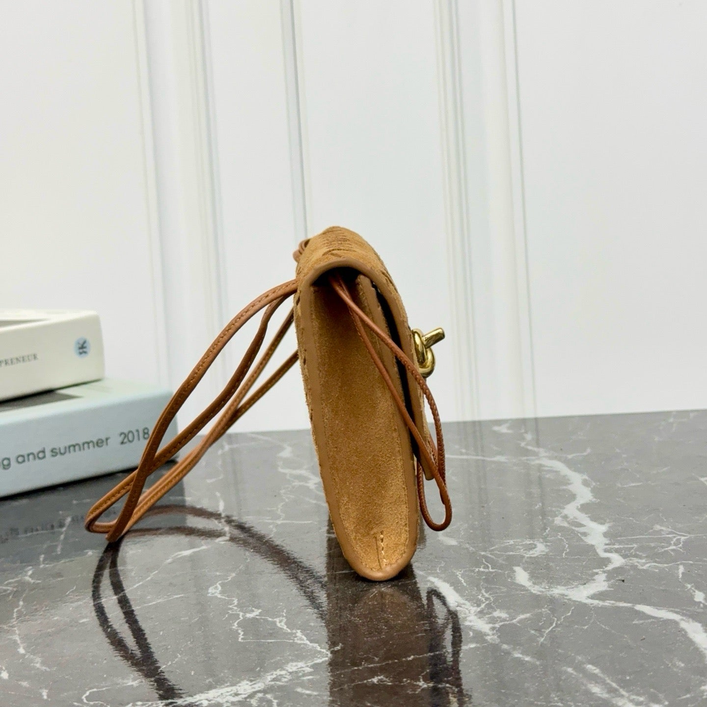 Andiamo Pouch Bag #2285 Suede Amber
