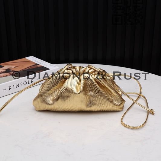 Mini Pouch Bag in Metallica #9032 Gold Line