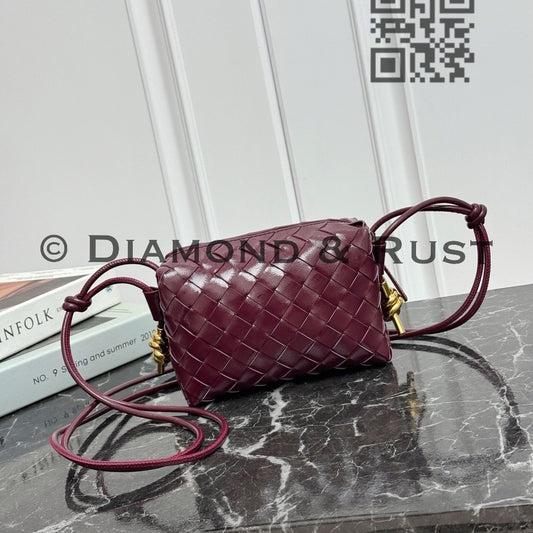High Shine Mini Loop Camera Bag #2278 Wine Red