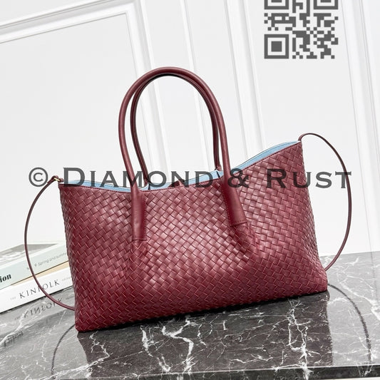 Large Pinacoteca Tote Bag #2281-1 Wine/Blue
