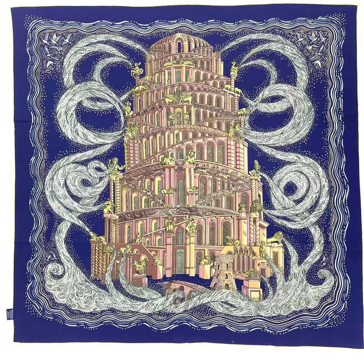 Double-Sided Two-Tone Heavy Twill Silk Scarf, 100% Mulberry Silk, 110cm Large Square Wrap Shawl