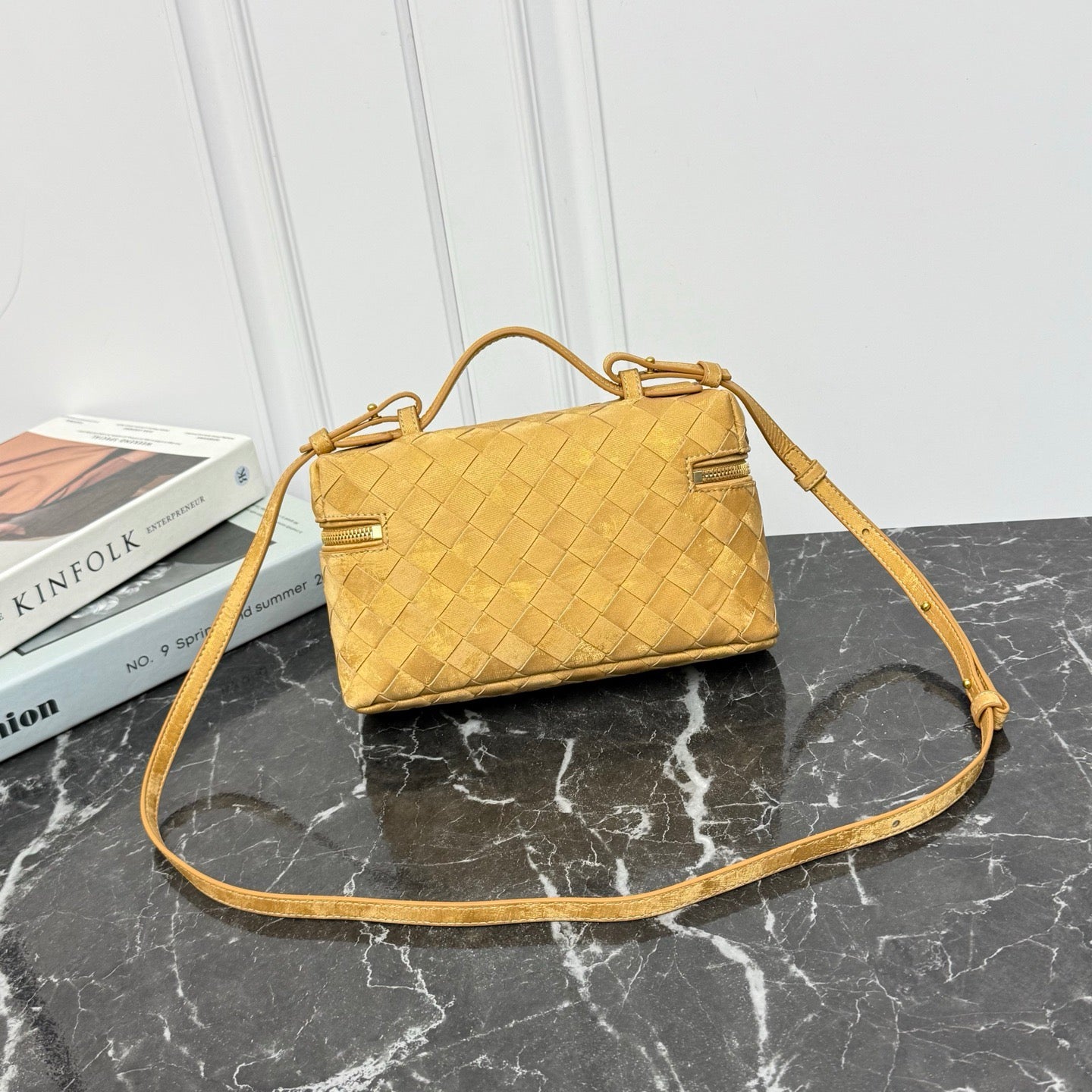 Vanity Crossbody Bag #2280 Golden Suede