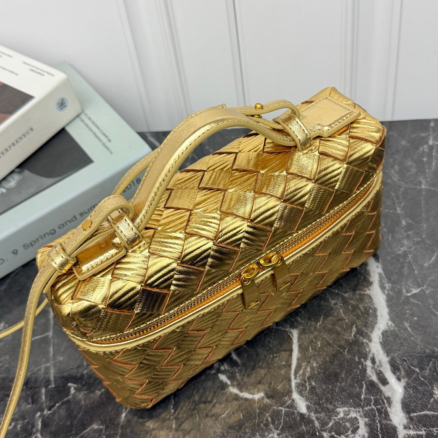 Vanity Crossbody Bag #2280 Gold Metallic