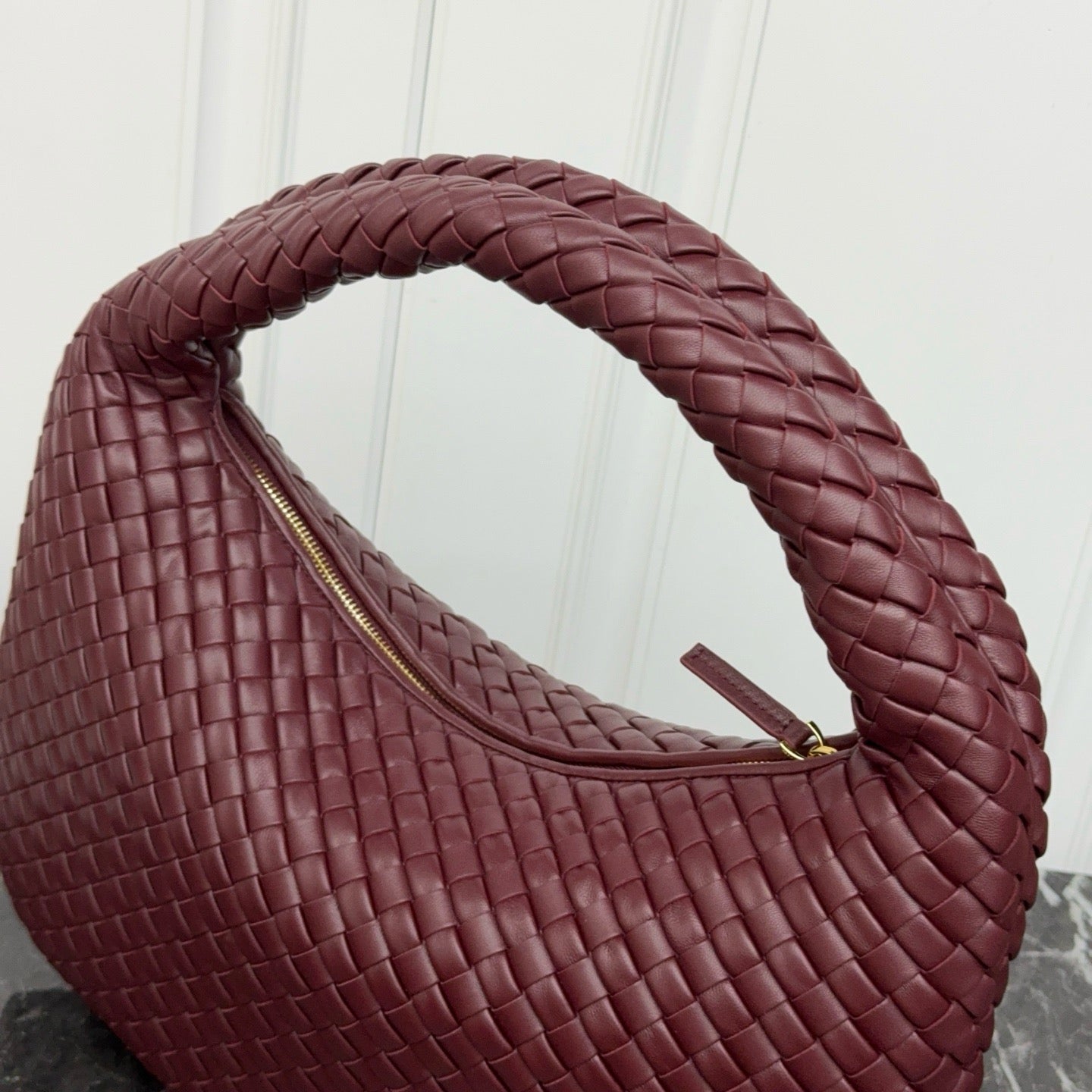 Large Veneta Shoulder Bag #2291 Wine