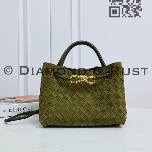 Small Andiamo Bag #2261 Suede Olive Green