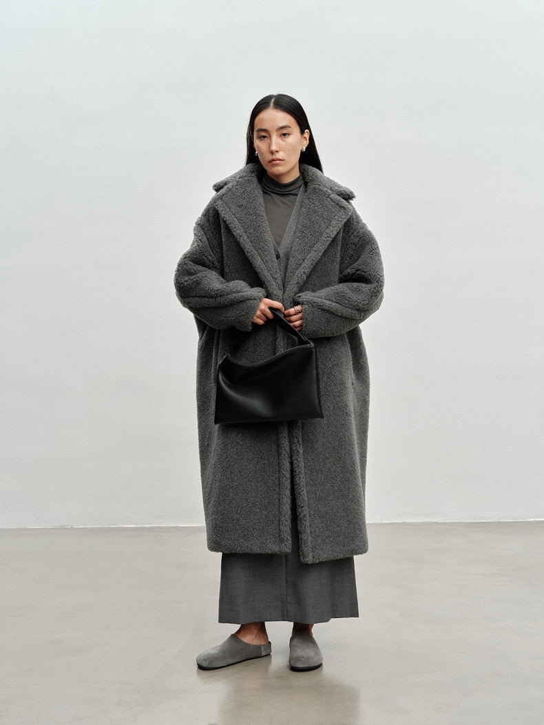 M House Teddy Coat Loose fit oversized coat Smoky Gray