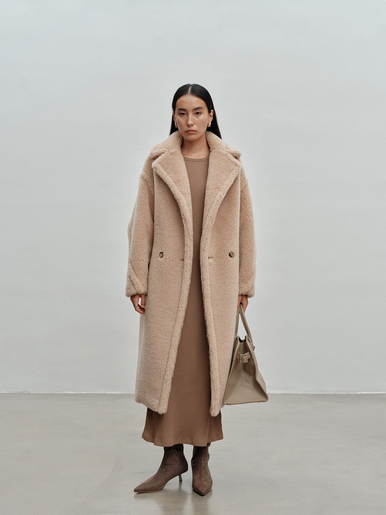 M House Teddy Coat Loose Fit Oversized Coat Honey