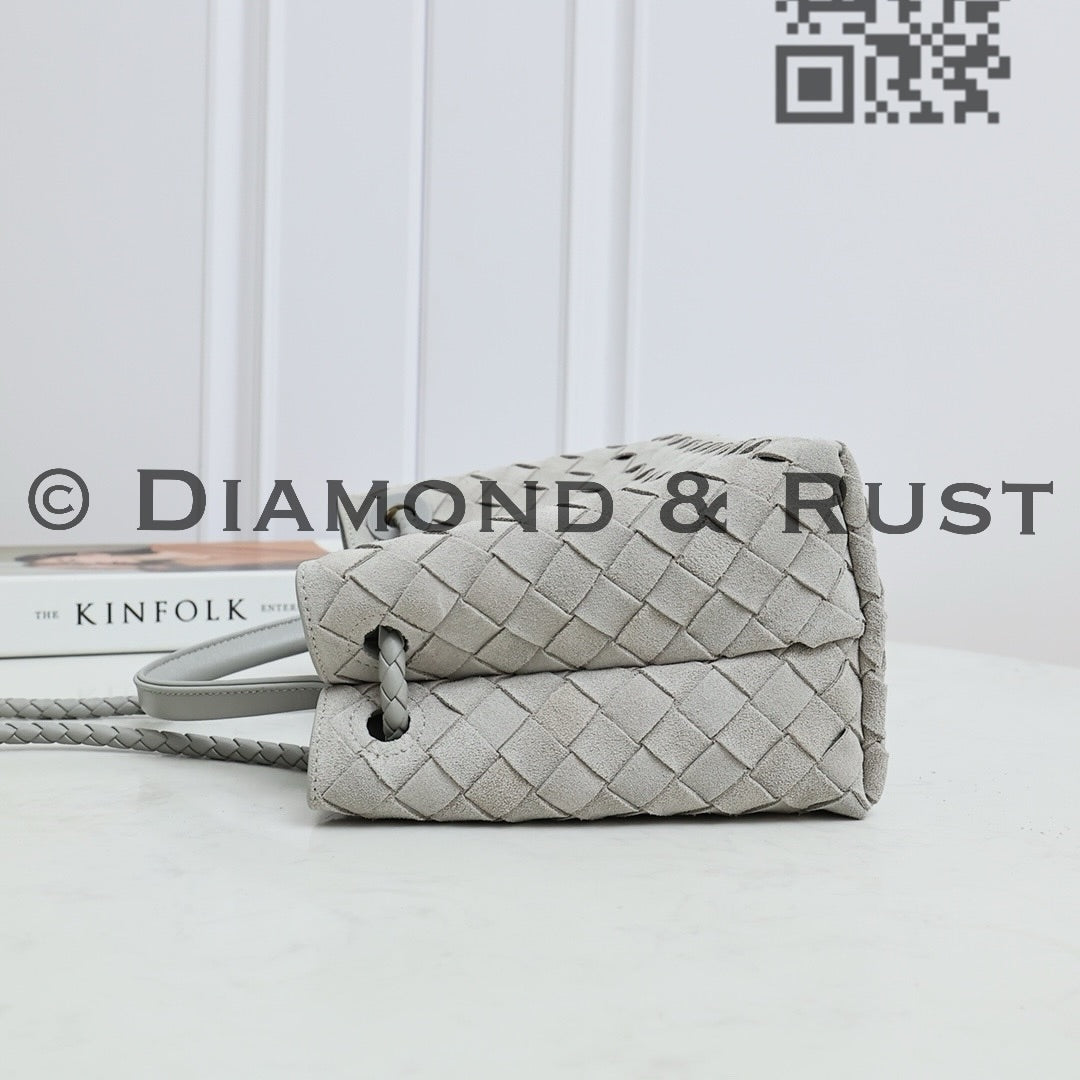 Small Andiamo Bag #2261 Suede Silver Gray