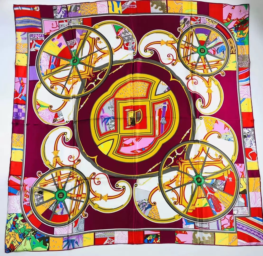 Pure Mulberry Silk Scarf – Lightweight 12 Momme Crepe, 110cm Square Large Wrap Shawl