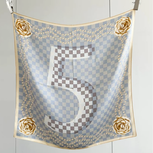 Pure-silk crêpe-de-chine double georgette scarf 100 % mulberry silk 70cm Square