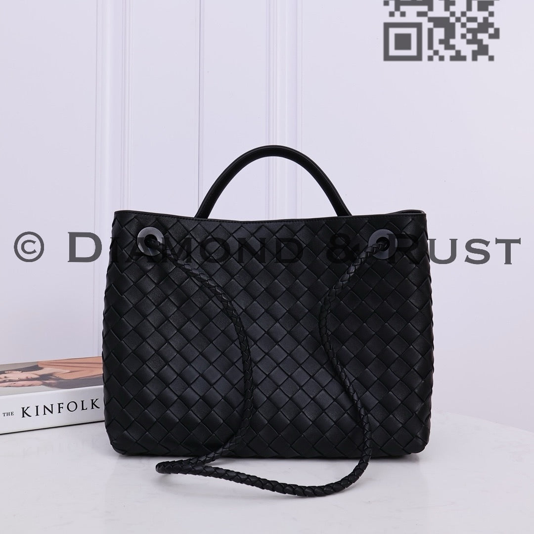 Medium Andiamo Bag #2261-1 Black Silver