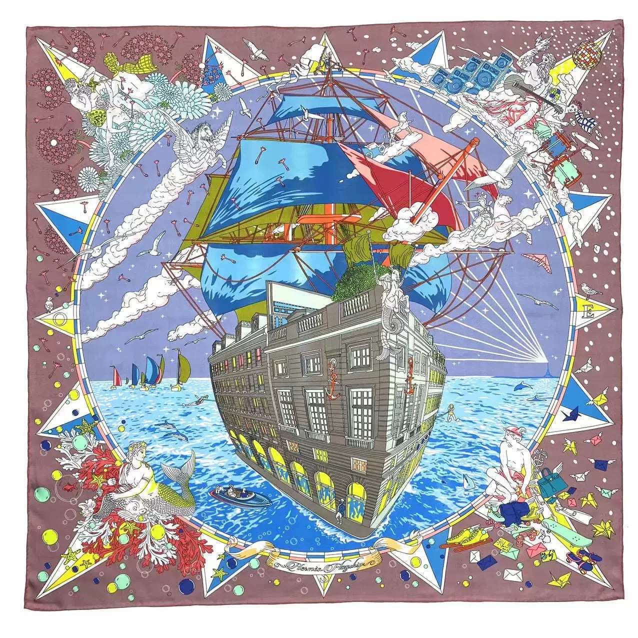 Reversible Double-Sided 100% Mulberry Silk Twill Scarf 18 momme 90cm Squre