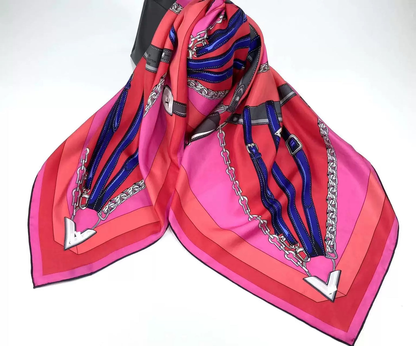 Pure-silk crêpe-de-Chine scarf 100 % mulberry silk 110cm Square Large Wrap Shawl