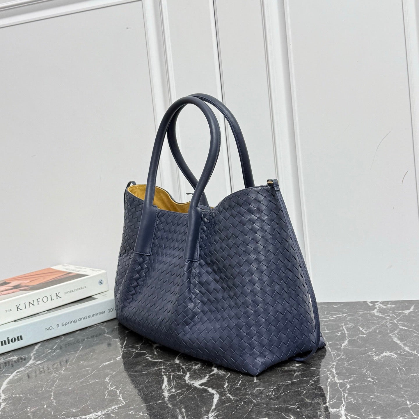 Large Pinacoteca Tote Bag #2281-1 Dual Color Navy