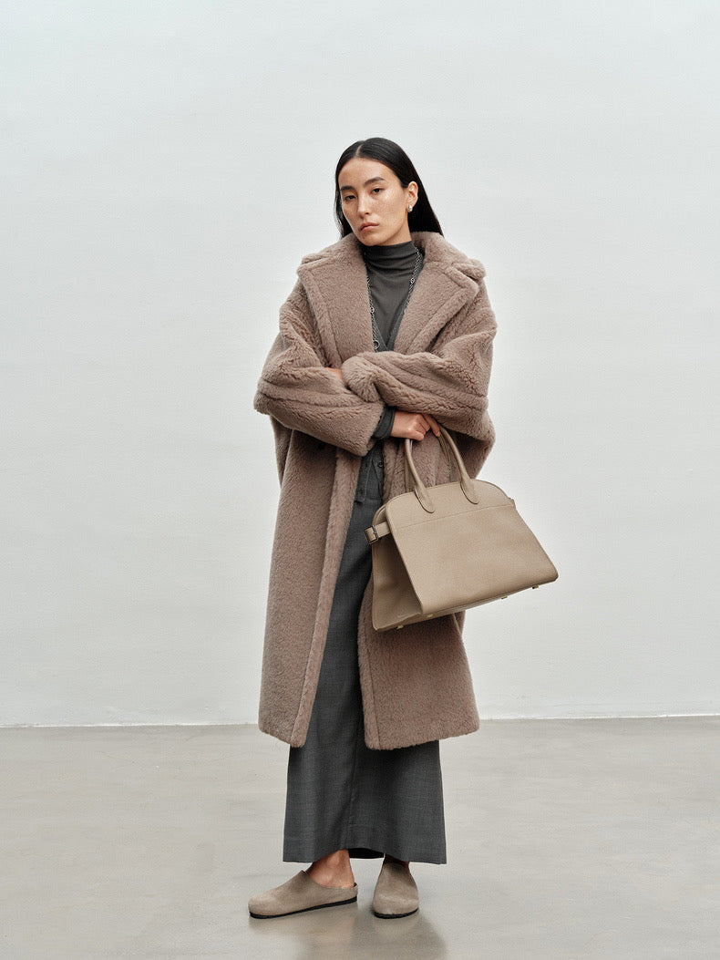 M House Teddy Coat Loose Fit Oversized Coat Milk Tea