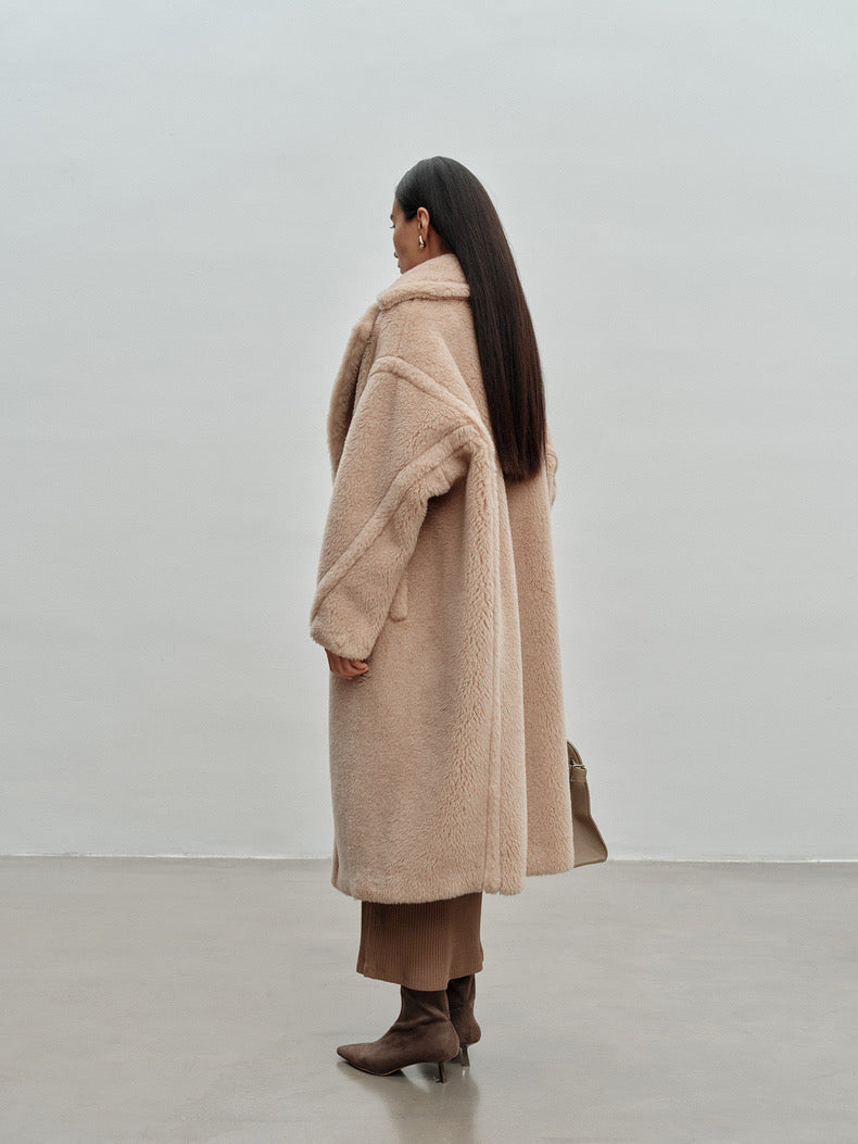 M House Teddy Coat Loose Fit Oversized Coat Honey