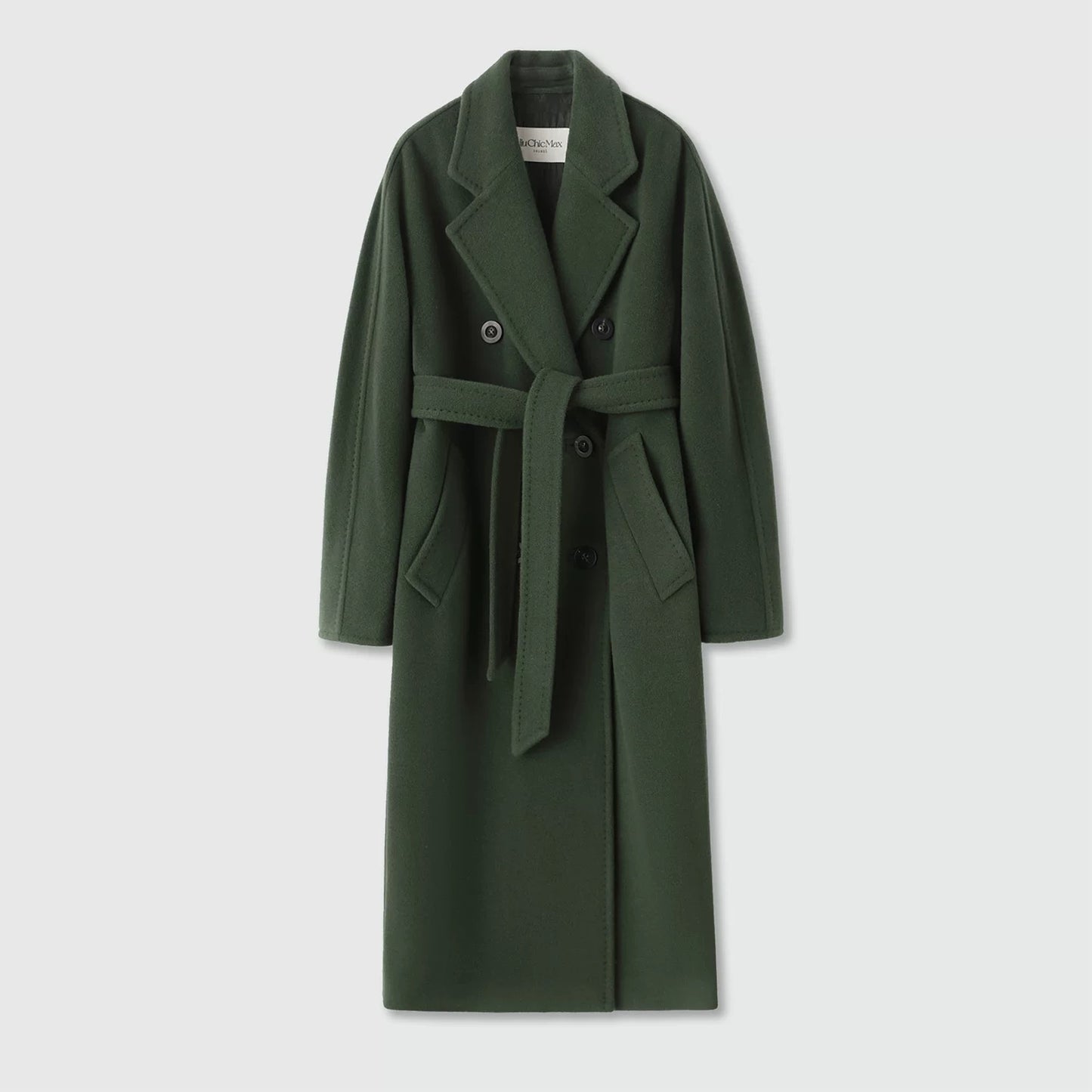 Suri Wool Long Coat #101801 Green