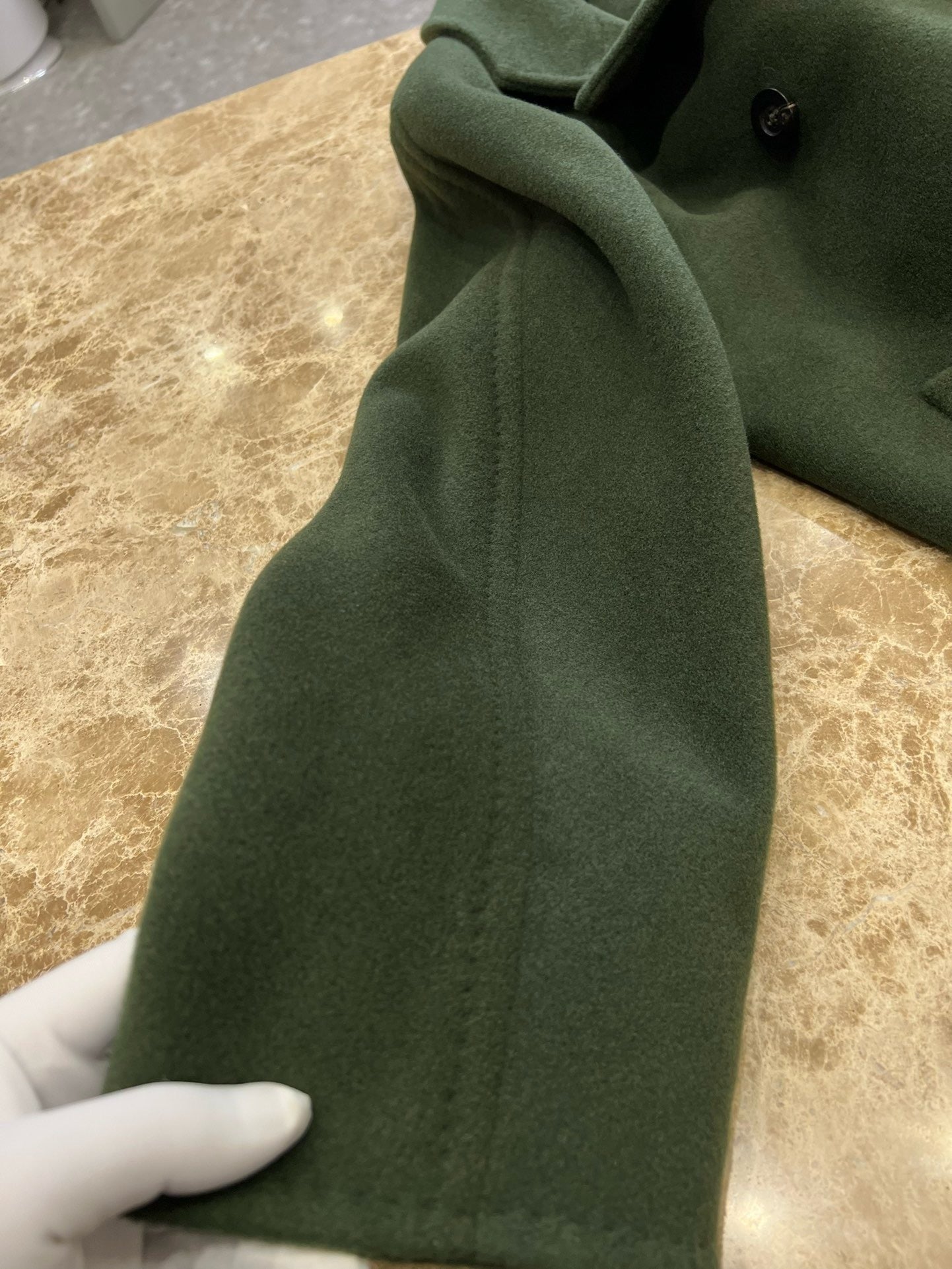 Suri Wool Long Coat #101801 Green