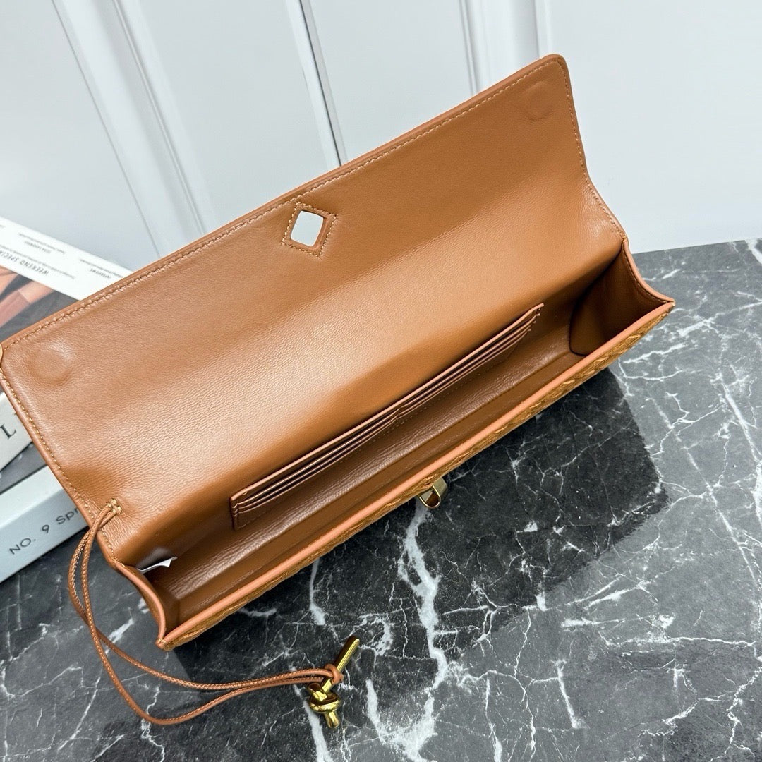 Long Clutch Andiamo Bag #2274 Ambra Suede