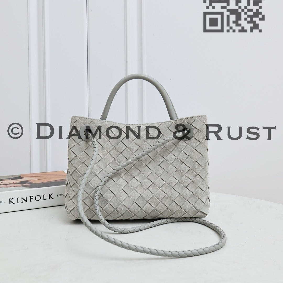 Small Andiamo Bag #2261 Suede Silver Gray