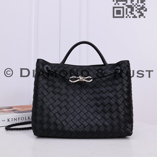 Medium Andiamo Bag #2261-1 Black Silver