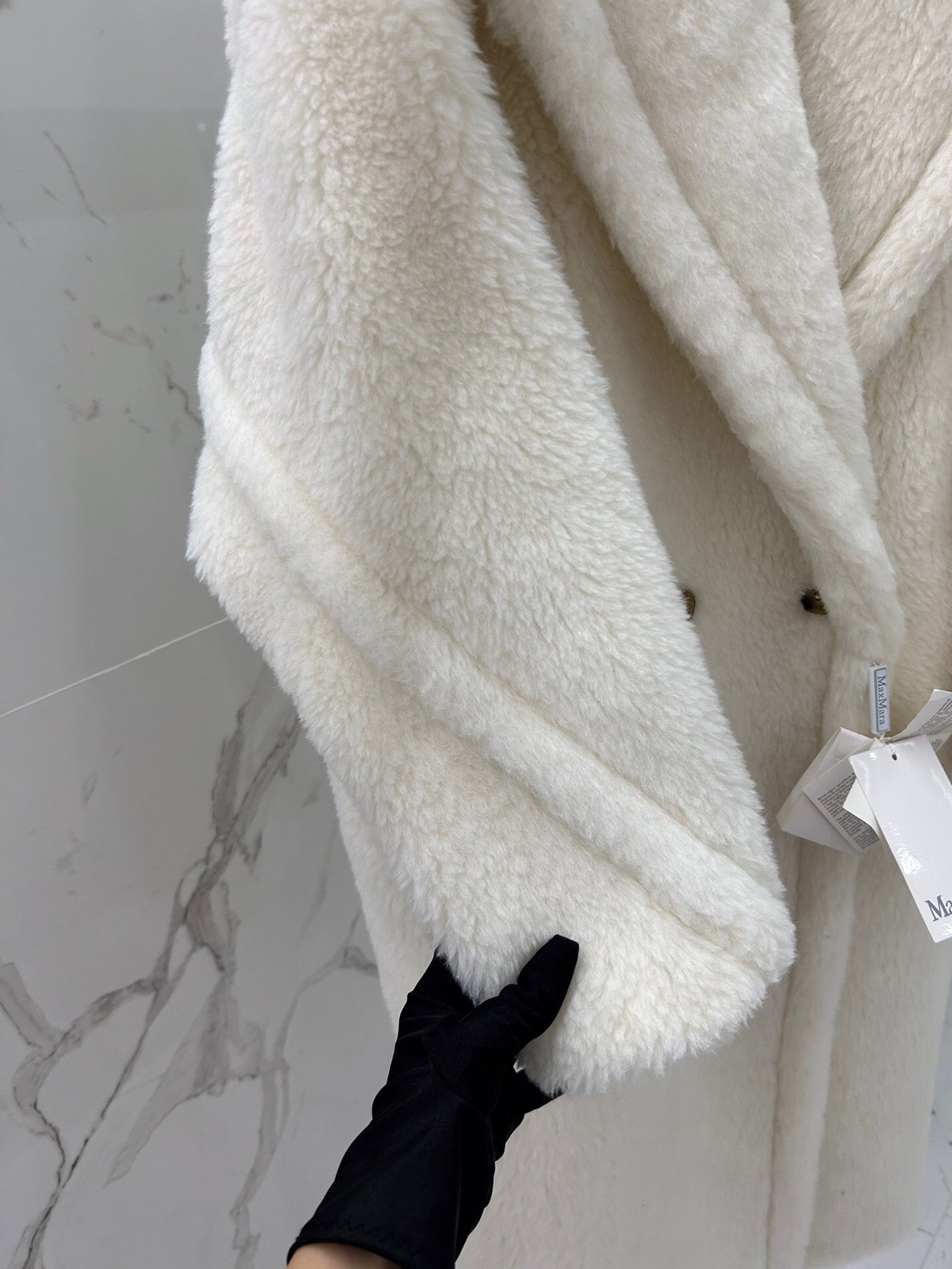 Extended Length Teddy Coat Loose fit Oversized Coat White