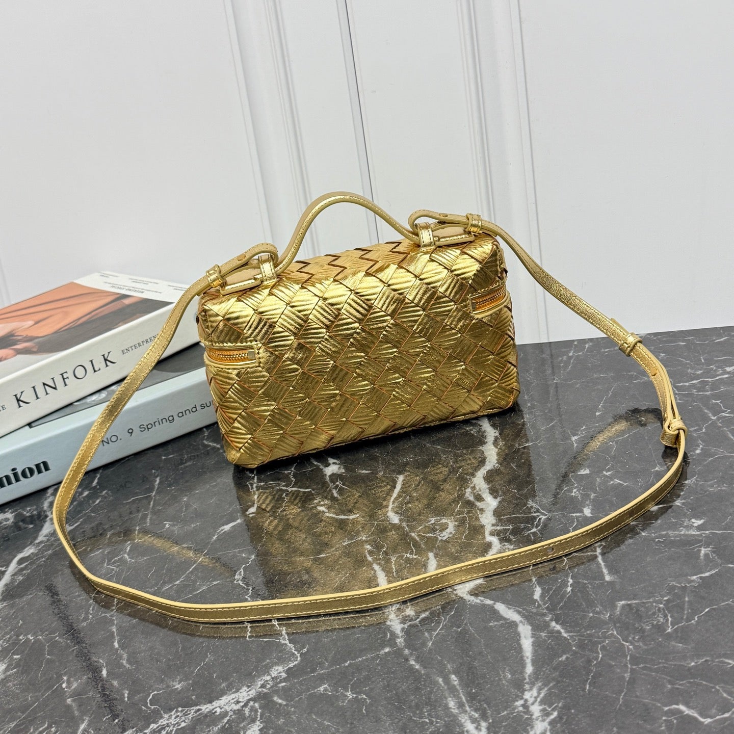 Vanity Crossbody Bag #2280 Gold Metallic