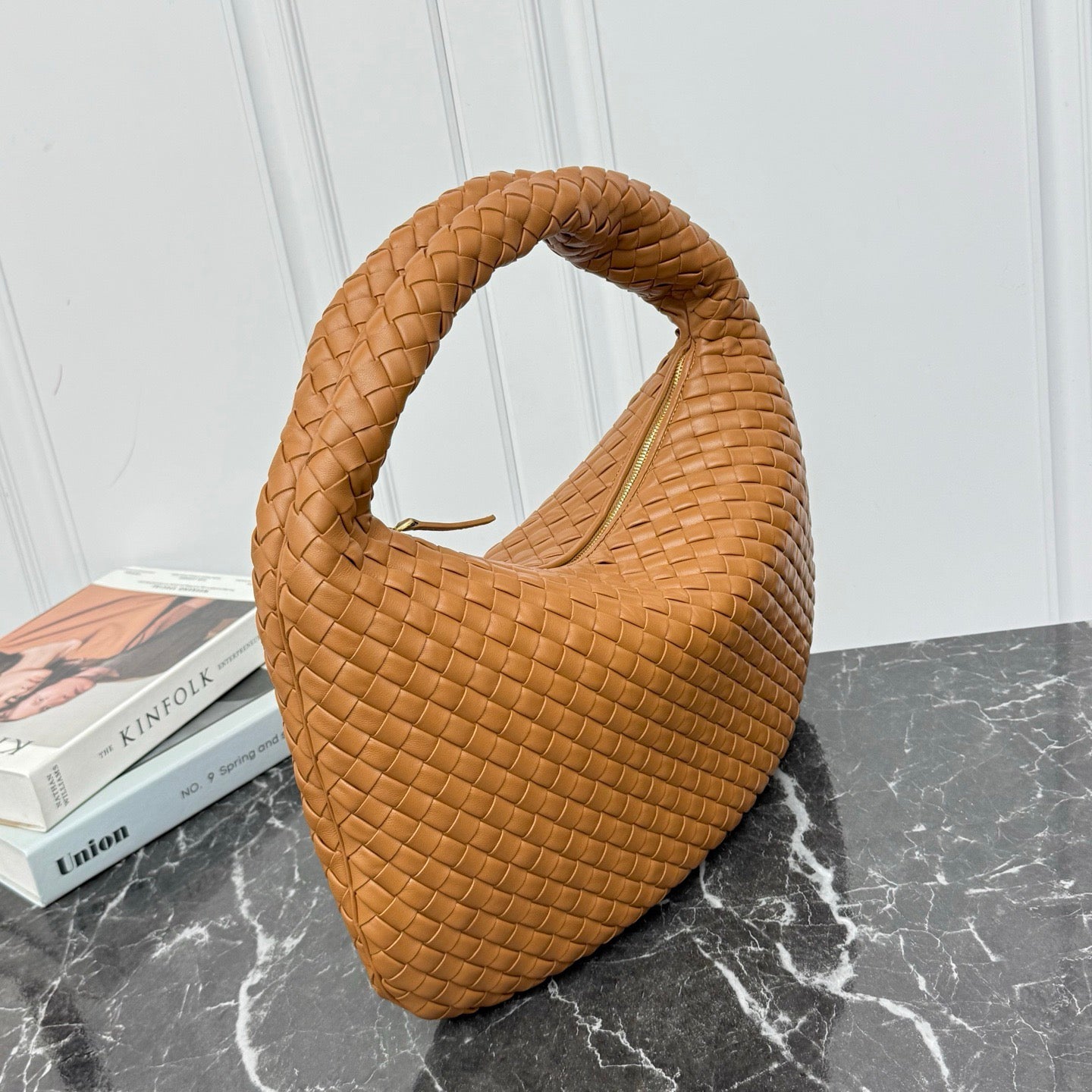 Large Veneta Shoulder Bag #2291 Amber