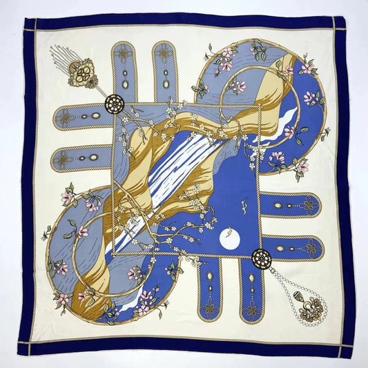 Pure-silk crêpe-de-Chine scarf 100 % mulberry silk 70cm Square