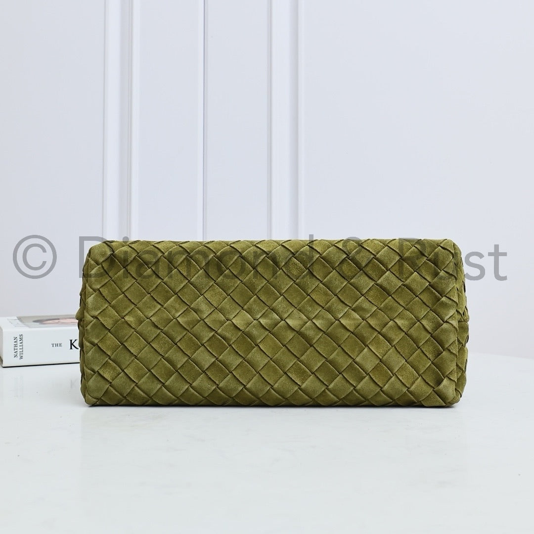 Medium Andiamo Bag #2261-1 Olive Green Suede