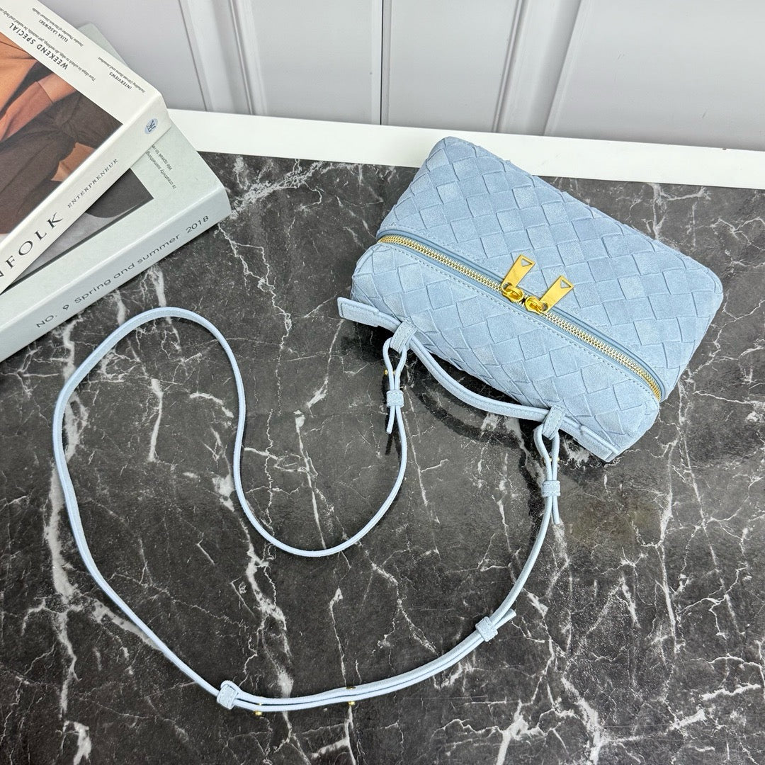 Vanity Crossbody Bag #2280 Icy Blue Suede