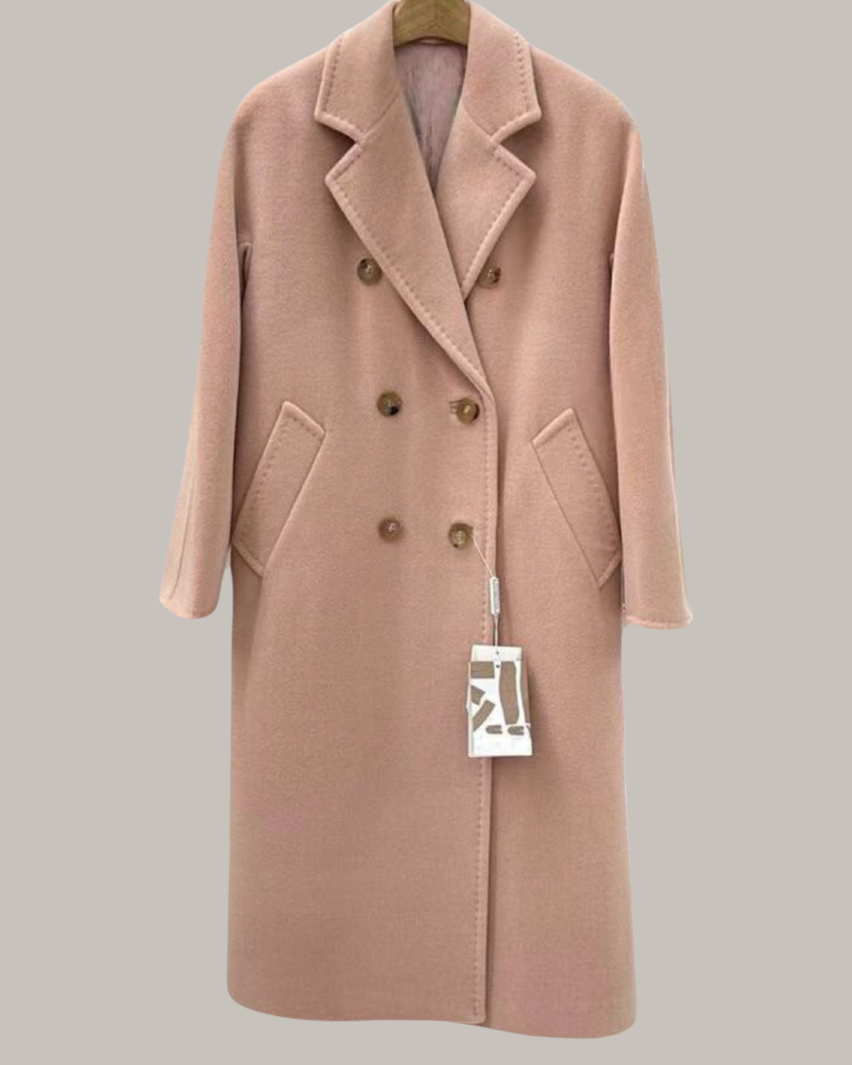 Suri Wool Long Coat #101801 Cherry Blossom