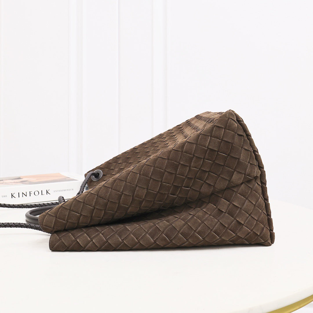 Large Andiamo Bag #2277 Suede Chocolate