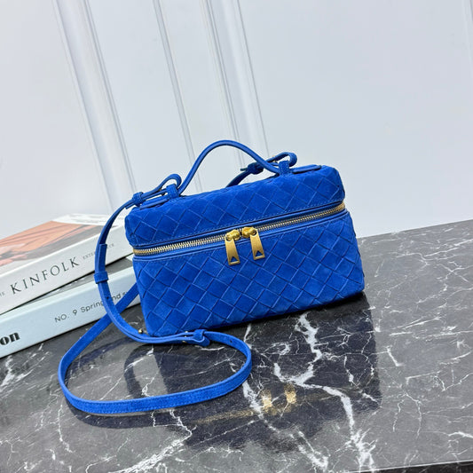 Vanity Crossbody Bag #2280 Blue Suede