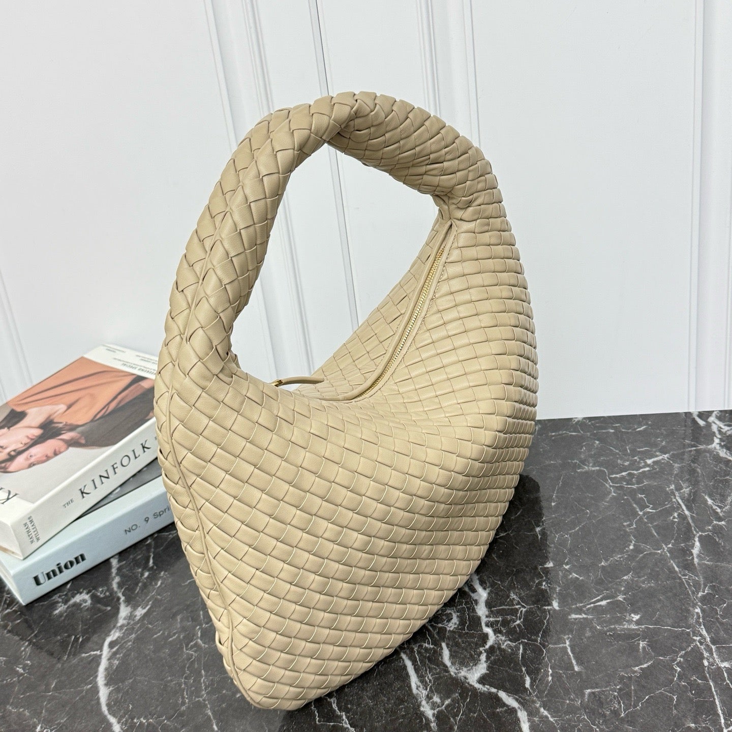 Large Veneta Shoulder Bag #2291 Oat
