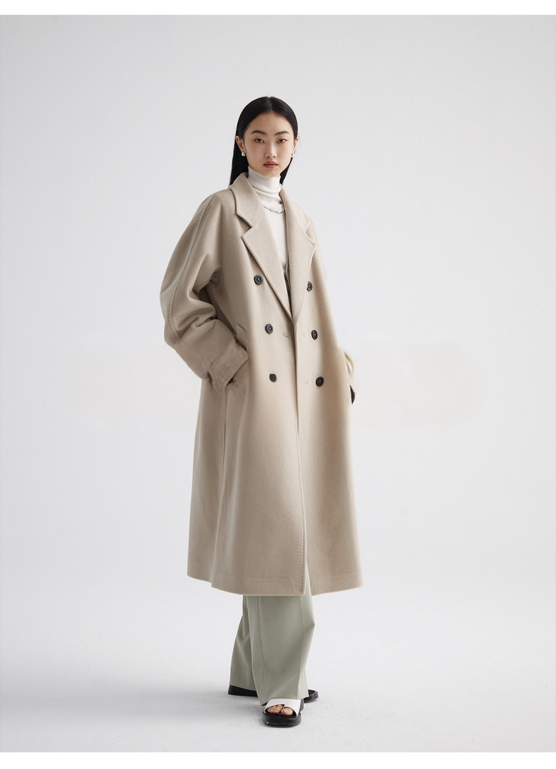 Suri Wool Long Coat #101801 Sand