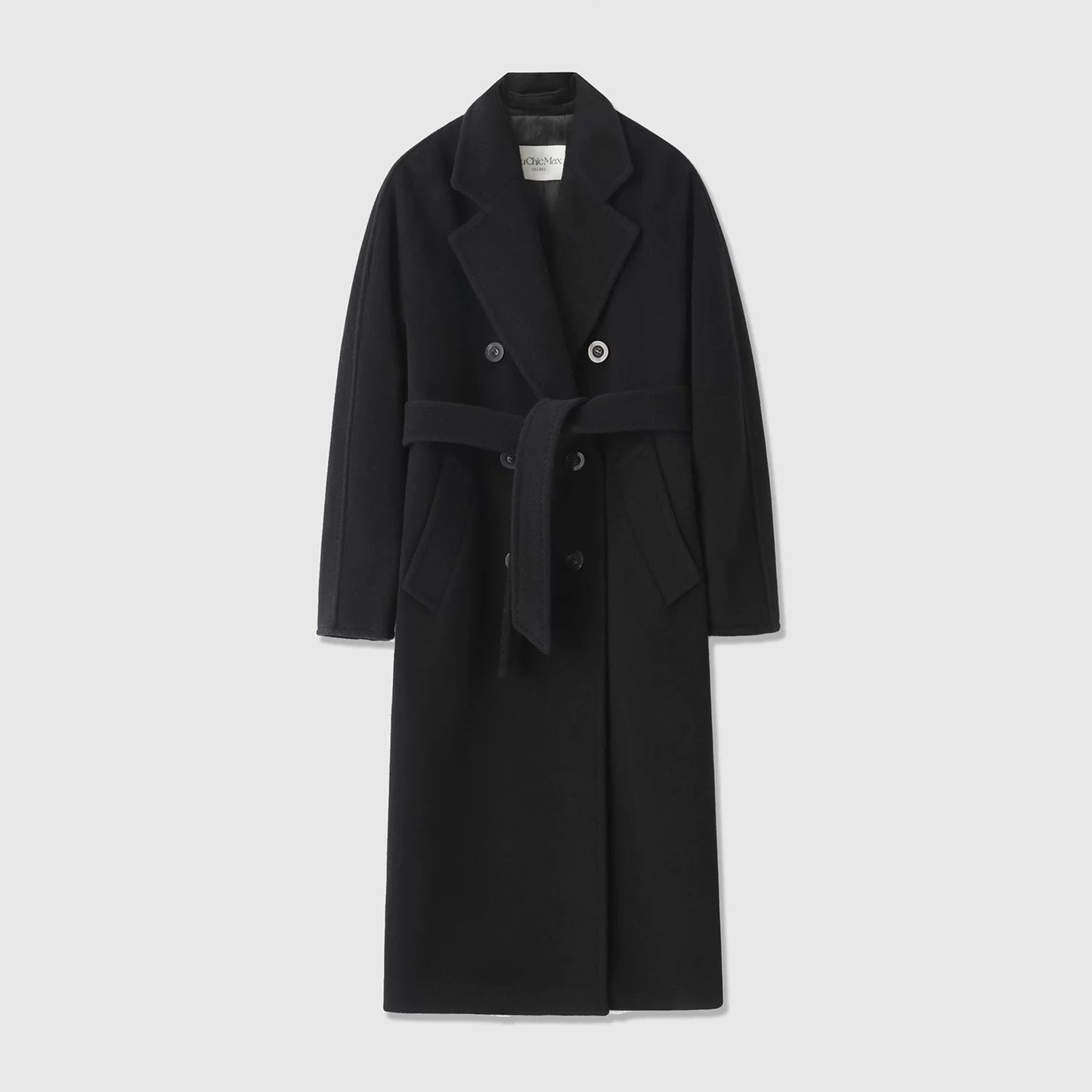 Suri Wool Long Coat #101801 Black