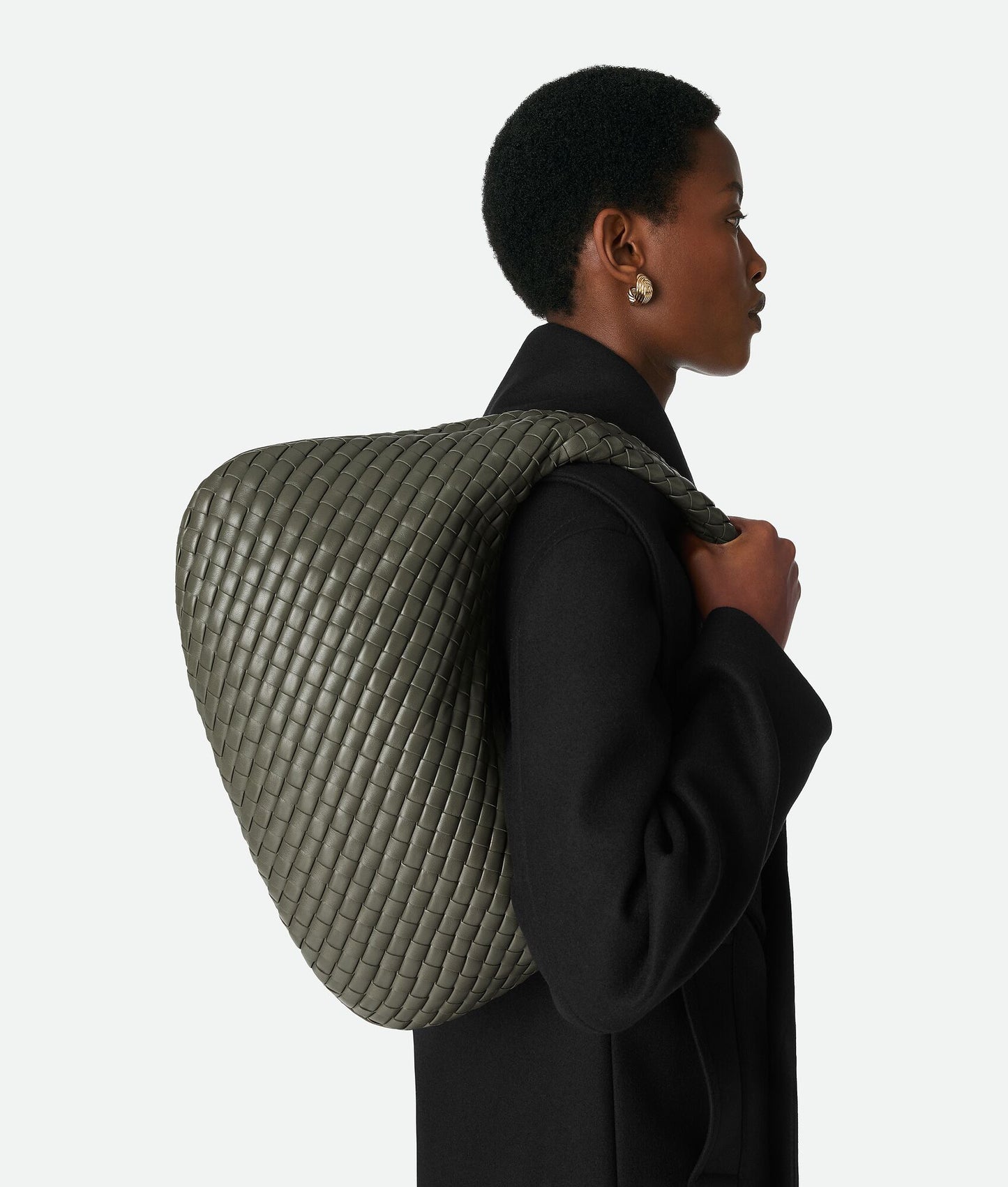 Large Veneta Shoulder Bag #2291 Pickle