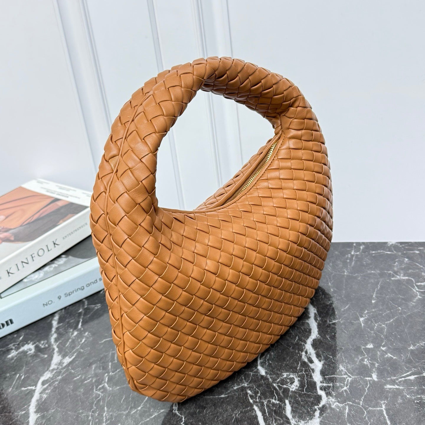 Small Veneta Shoulder Bag #2290 Amber