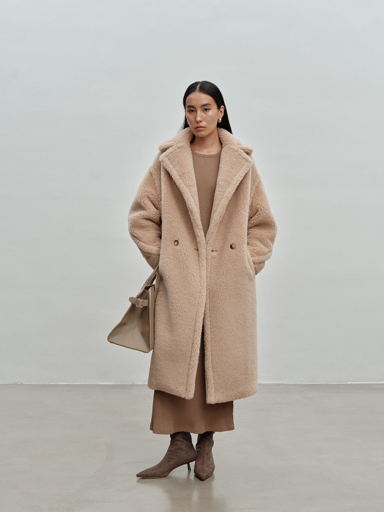 M House Teddy Coat Loose Fit Oversized Coat Honey